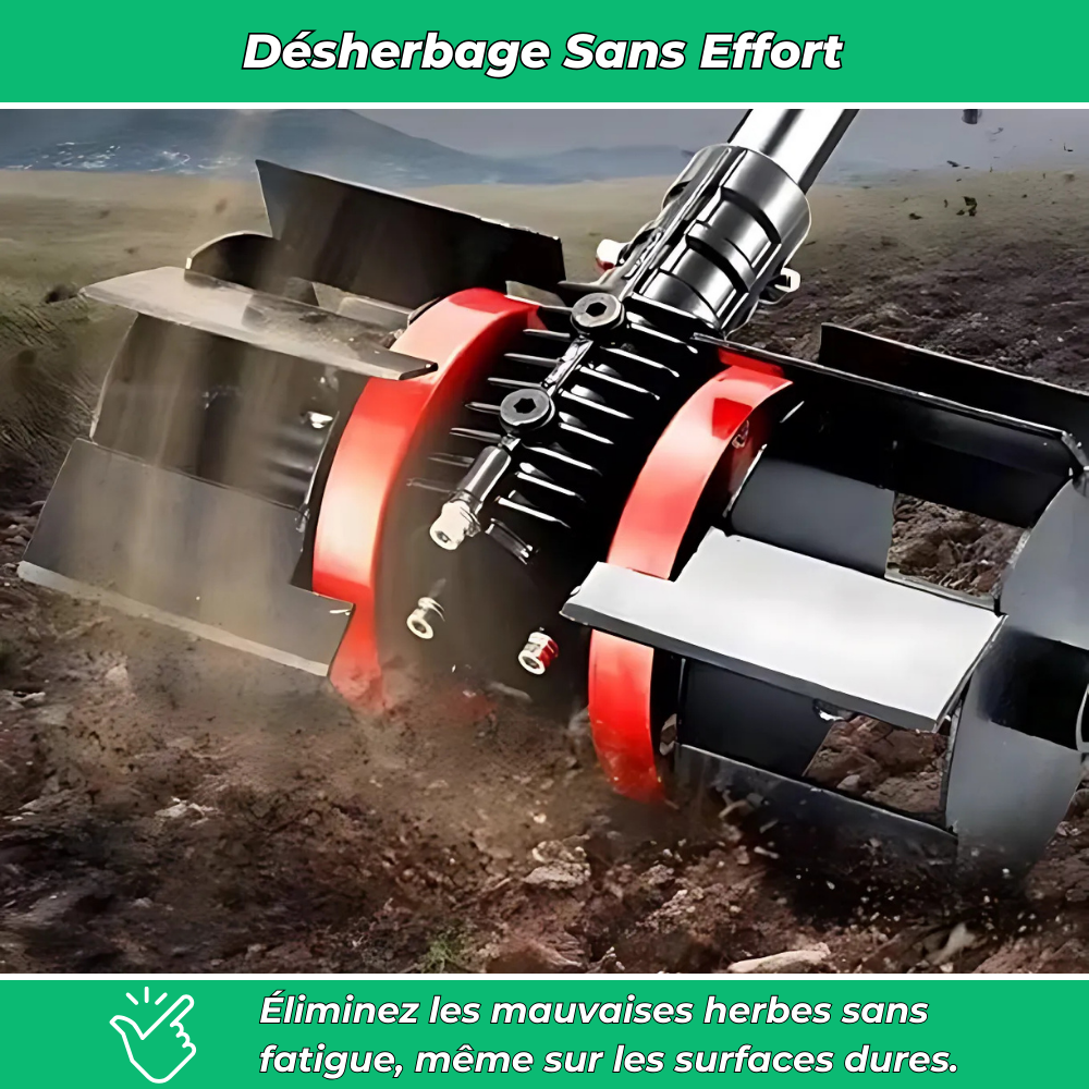 G700 PRO - Roue de Désherbage Multifonctions – Outil Efficace pour Entretien de Jardin et Élimination des Mauvaises Herb