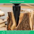 Foret fendeur de bois et de bûches pour visseuse perceuse | Cône fendeur en titane