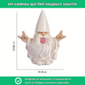 Nain de jardin blanc en résine
