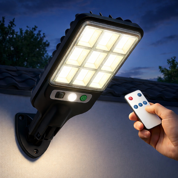 Lampe solaire murale à détecteur de mouvement
