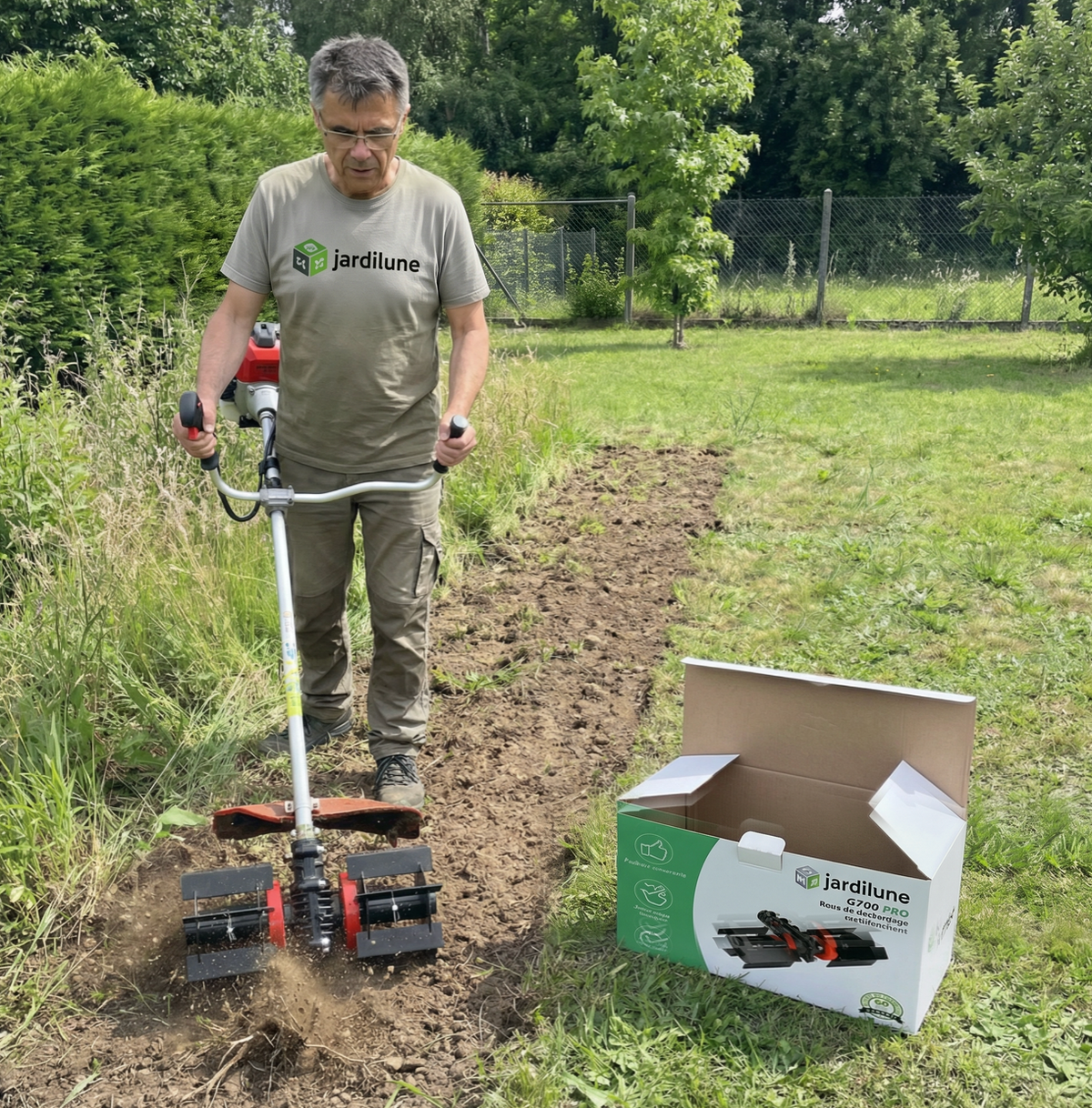 G700 PRO - Roue de Désherbage Multifonctions – Outil Efficace pour Entretien de Jardin et Élimination des Mauvaises Herb