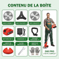 D80 PRO Débroussailleuse Sans Fil Haute Puissance – Coupe d'Herbe, Buissons et Branches Épaisses
