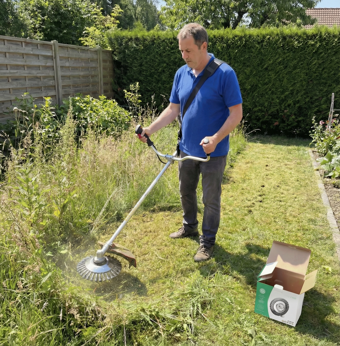 D40 PRO | Brosse Débroussailleuse en Acier | Idéale pour une Finition Impeccable et Entretien Précis